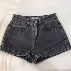 PacSun Faded Black Denim Shorts